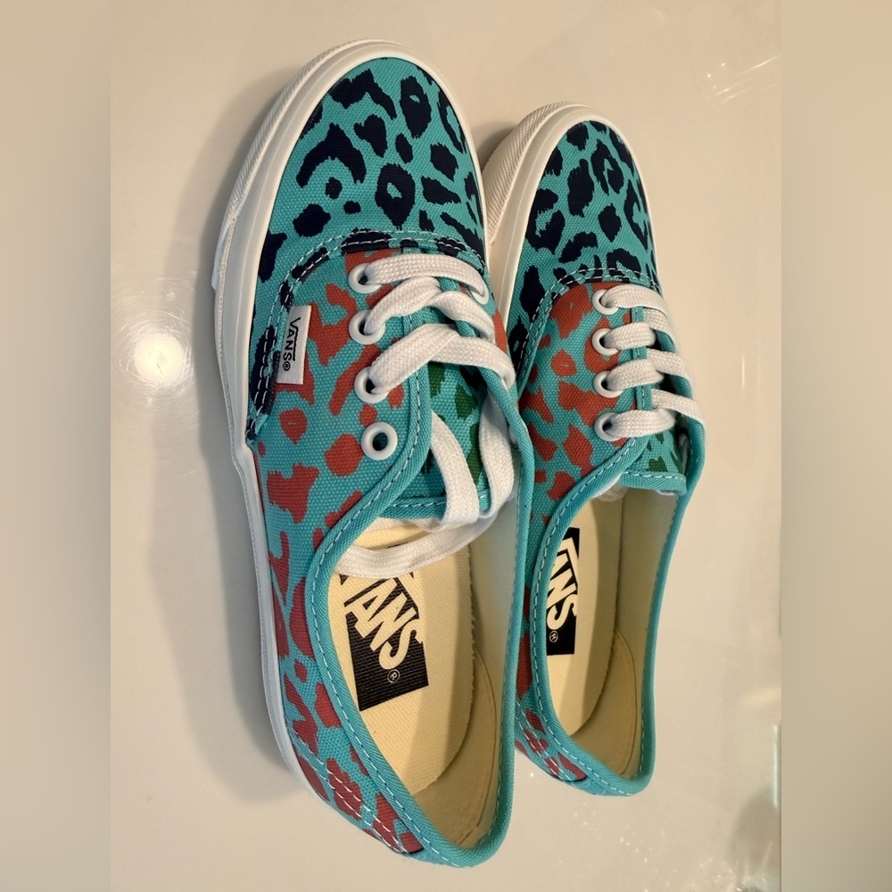 Vans LX Authentic 44 Cheetah Pool Blue Multi Sneakers - BRAND NEW WITH BOX - Picture 4 of 9